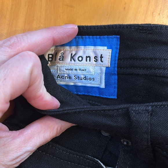 ACNE STUDIOS 26 x 32 Blå Konst Climb Stay Black Skinny Jeans - Picture 5 of 10